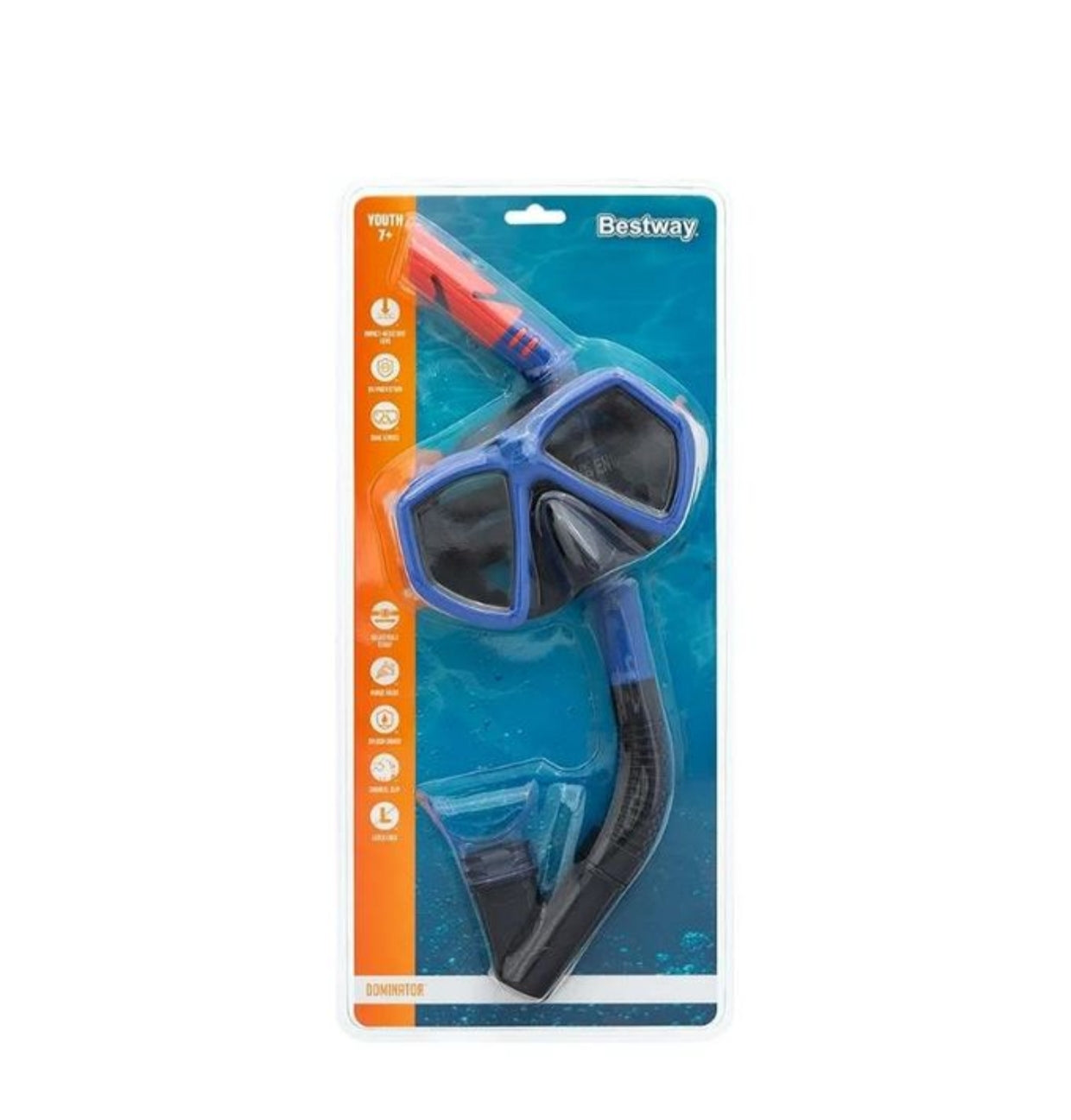(G) Bestway Kit Plongée Masque et Tuba Snorkeling de Natation Plage et Piscine pour Enfants (garçon) +7 ans - 24070