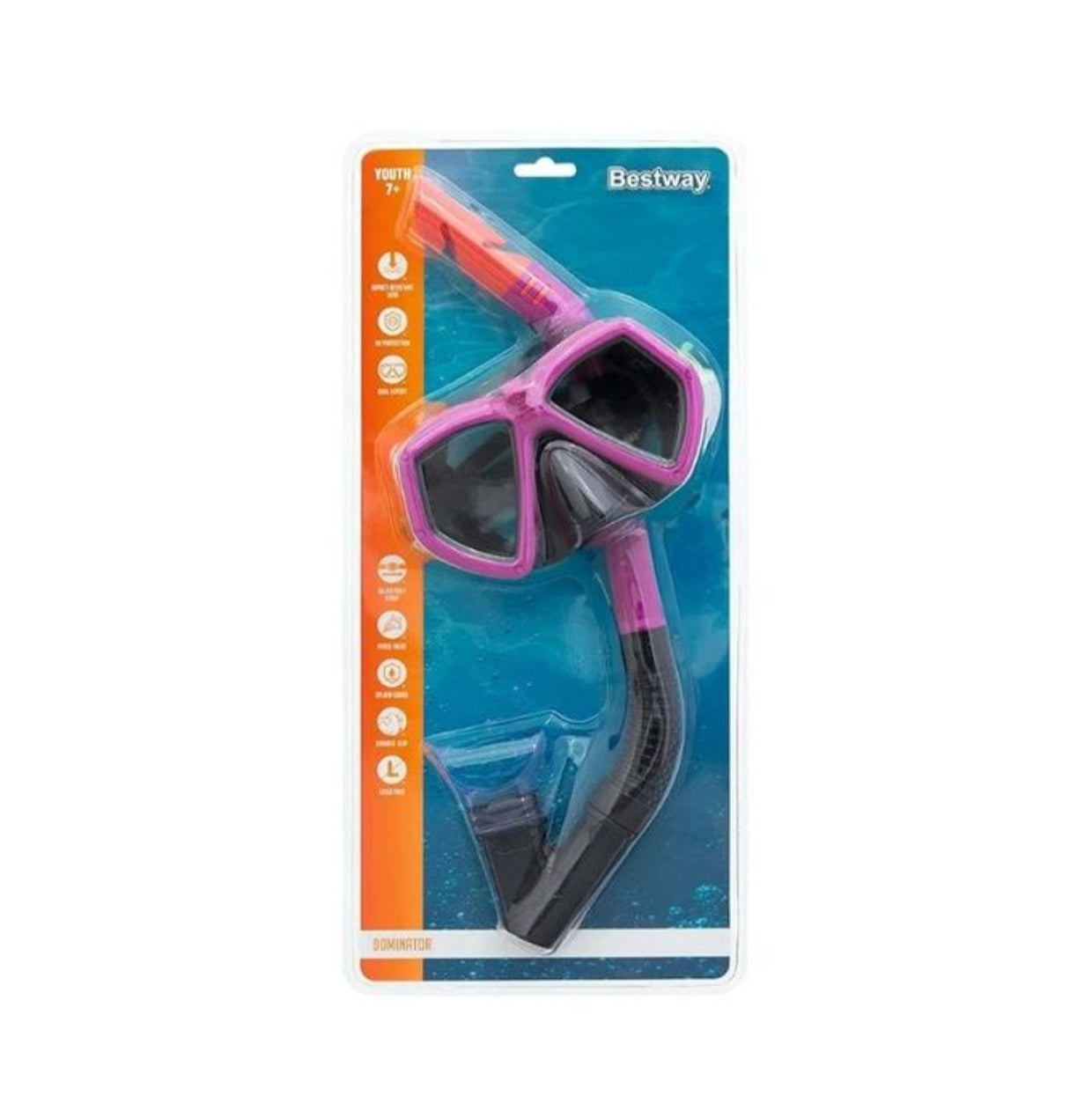 (F) Bestway Kit Plongée Masque et Tuba Snorkeling de Natation Plage et Piscine pour Enfants (fille) +7 ans - 24070