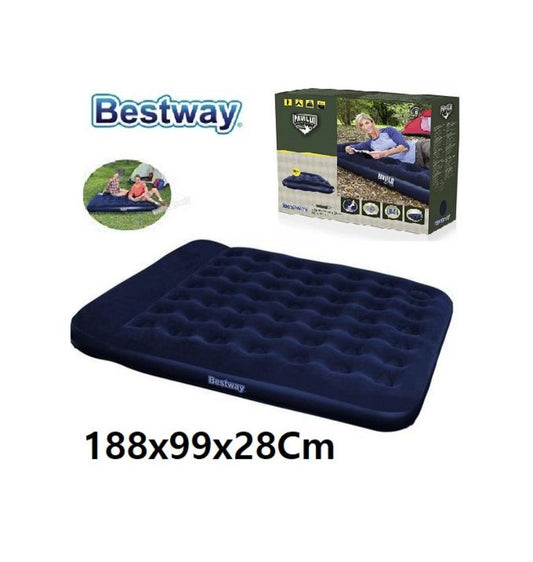 Bestway Matelas Pavillo  188 X 99 X 28 Cm - Pompe A Pied Intégré - 67224-Bleu