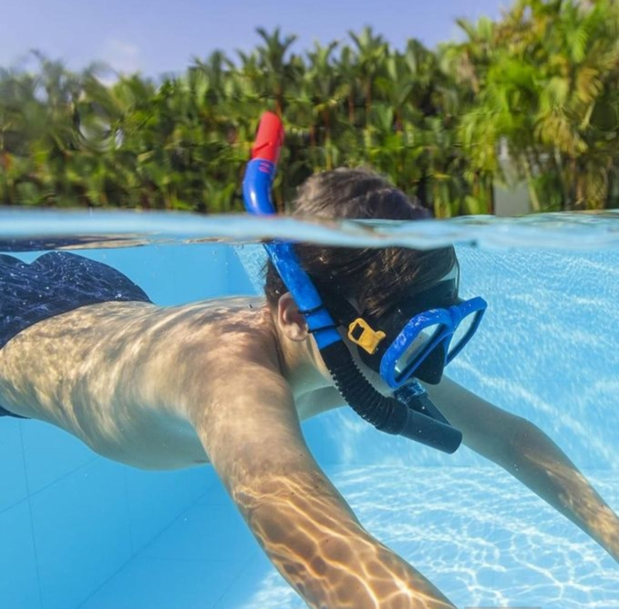 (G) Bestway Kit Plongée Masque et Tuba Snorkeling de Natation Plage et Piscine pour Enfants (garçon) +7 ans - 24070