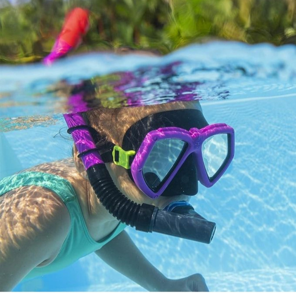 (F) Bestway Kit Plongée Masque et Tuba Snorkeling de Natation Plage et Piscine pour Enfants (fille) +7 ans - 24070